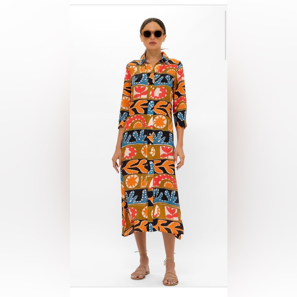 NWT Oliphant Midi Shirt Dress sz L